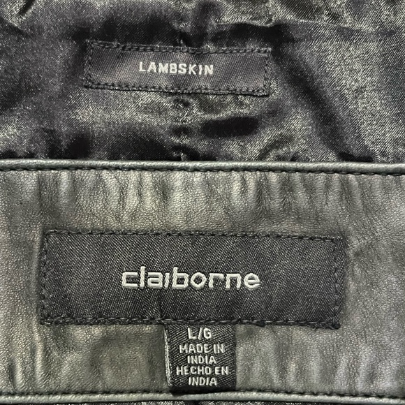 Real Leather Jacket Vintage Claiborne - Picture 2 of 3